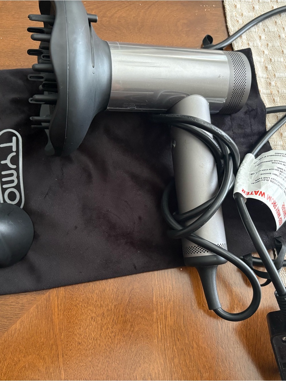 Gray Professional Hair Dryer with Diffuser - Unbranded